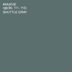 #5A6F6E - Shuttle Gray Color Image